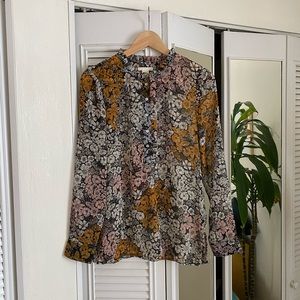 Sheer floral blouse